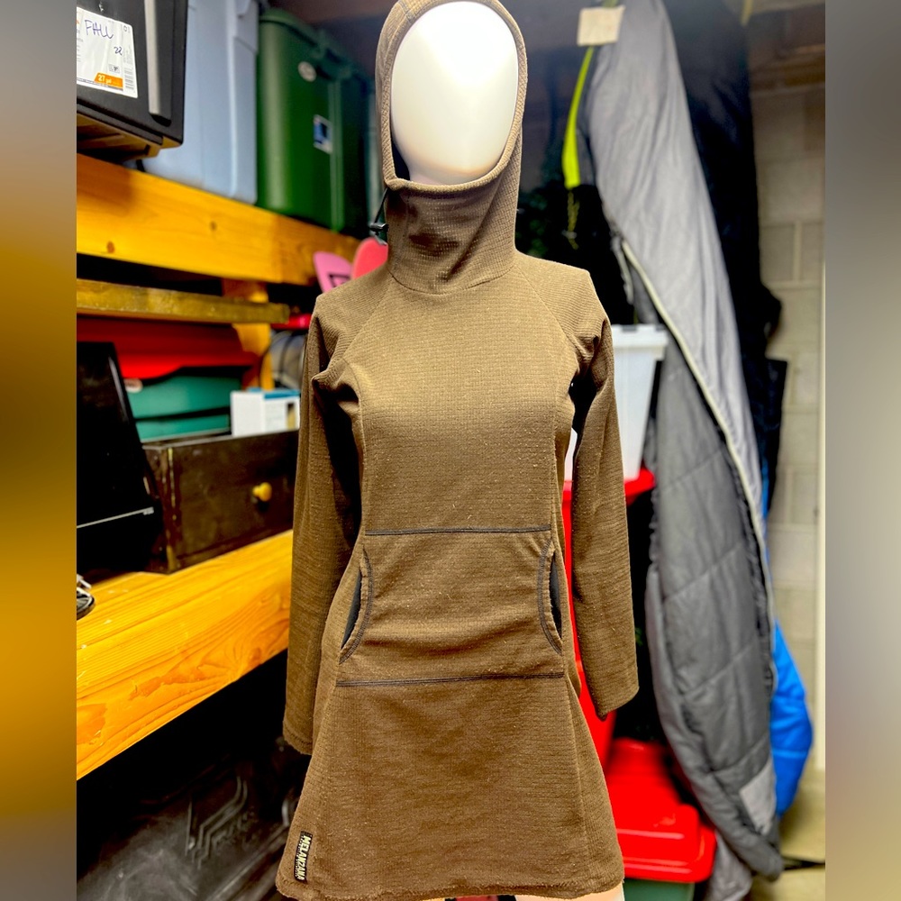 Melanzana Microgrid Dress Brown size Small excellent used condition